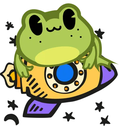 Frog on a rocket